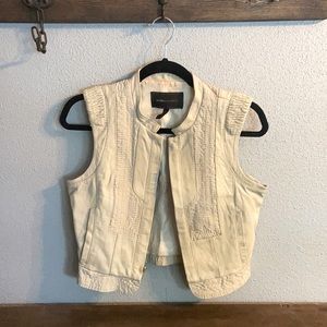 BCBG Leather Vest